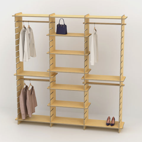 Shelvr Triple Bay Clothing Rack | H2315 x D390mm