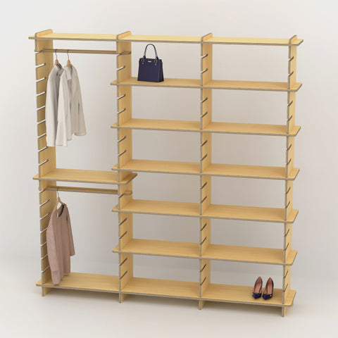 Shelvr Triple Bay Clothing Rack | H2315 x D390mm