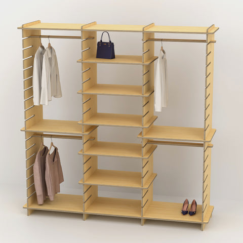 Shelvr Triple Bay Clothing Rack | H2315 x D590mm